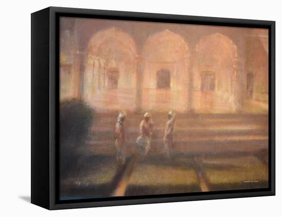 Gardeners at Amber Fort-Lincoln Seligman-Framed Premier Image Canvas