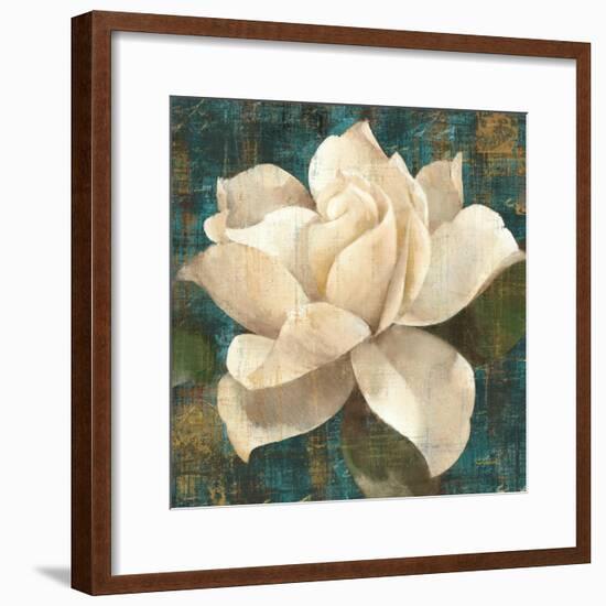 Gardenia Blossom Turquoise-Albena Hristova-Framed Art Print