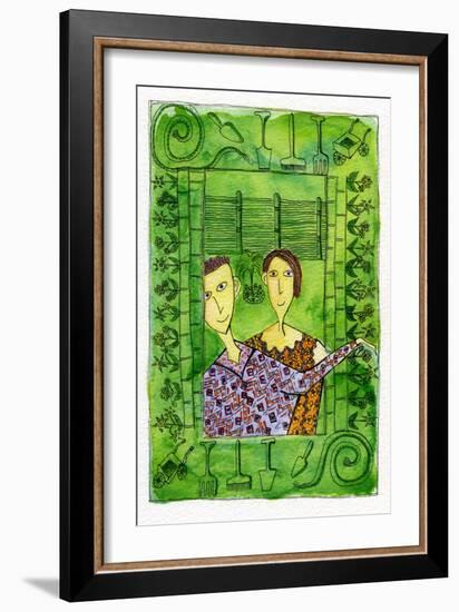 Gardening, 1990-Julie Nicholls-Framed Giclee Print