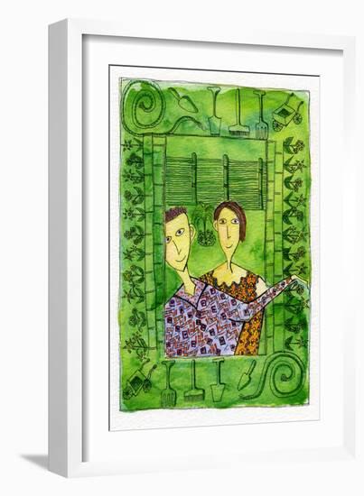 Gardening, 1990-Julie Nicholls-Framed Giclee Print