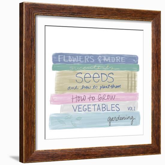 Gardening Books-Emily Navas-Framed Art Print