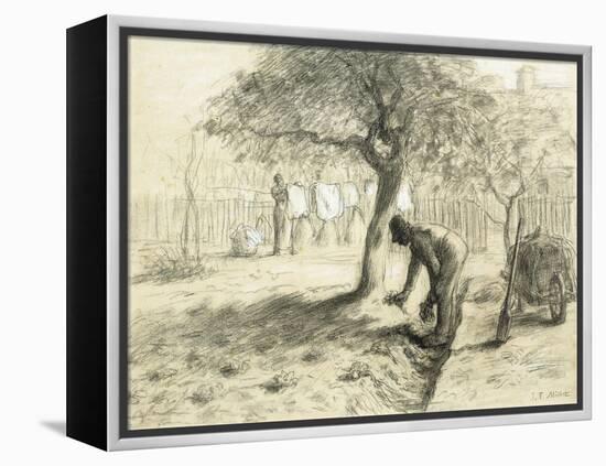 Gardening-Jean-François Millet-Framed Premier Image Canvas