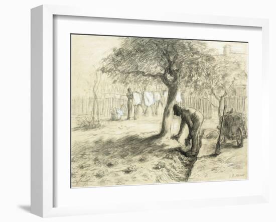 Gardening-Jean-François Millet-Framed Giclee Print