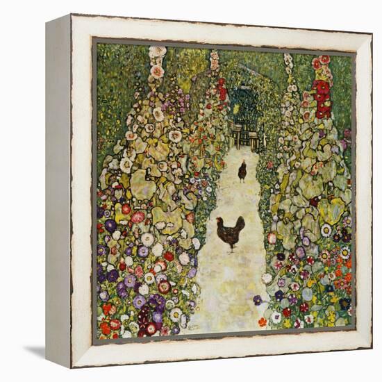 Gardenpath with Hens, 1916-Gustav Klimt-Framed Premier Image Canvas