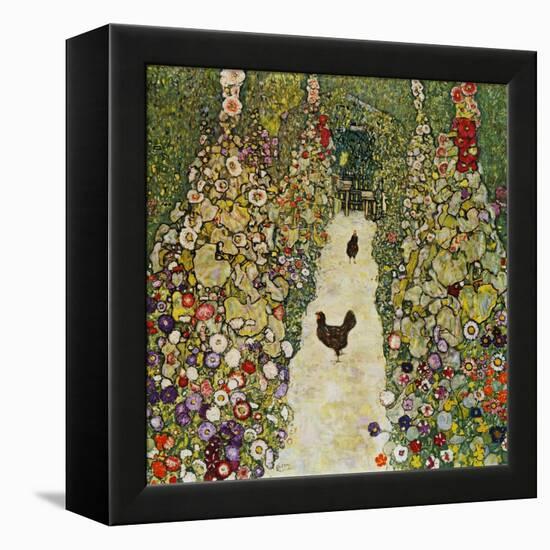 Gardenpath with Hens, 1916-Gustav Klimt-Framed Premier Image Canvas