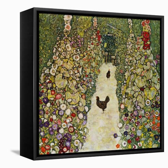 Gardenpath with Hens, 1916-Gustav Klimt-Framed Premier Image Canvas