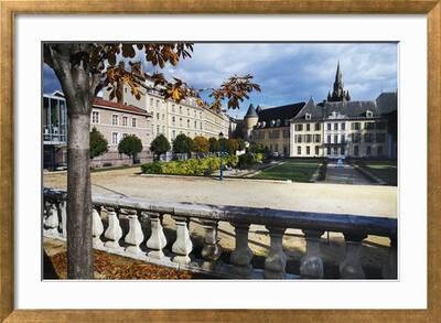 Gardens (Jardin De Ville) in Grenoble with Tower of St Andrew's Church in  Background' Giclee Print | Art.com