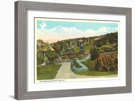 Gardens, Mohonk Lake, New York-null-Framed Art Print