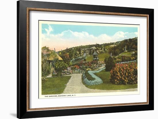 Gardens, Mohonk Lake, New York-null-Framed Art Print