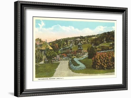 Gardens, Mohonk Lake, New York-null-Framed Art Print