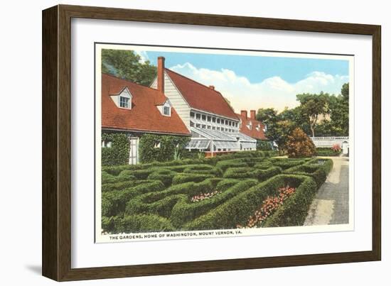 Gardens, Mt. Vernon, Virginia--Framed Art Print