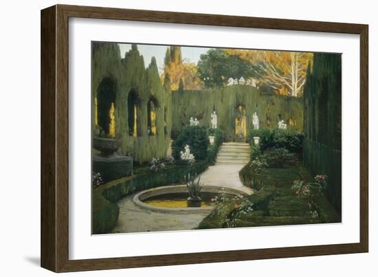 Gardens of Aranjuez-Santiago Rusinol-Framed Art Print