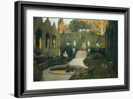 Gardens of Aranjuez-Santiago Rusinol-Framed Art Print