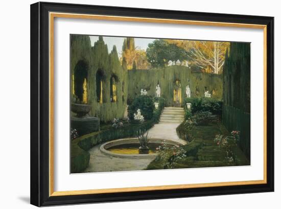 Gardens of Aranjuez-Santiago Rusinol-Framed Art Print