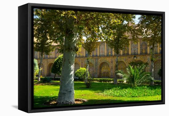 Gardens of Golestan Palace, UNESCO World Heritage Site, Tehran, Iran, Middle East-James Strachan-Framed Premier Image Canvas