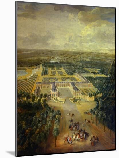 Gardens of Grand Trianon in Versailles. Child King Louis XV on Horseback-Pierre Denis Martin-Mounted Art Print