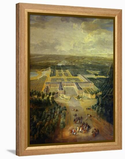 Gardens of Grand Trianon in Versailles. Child King Louis XV on Horseback-Pierre Denis Martin-Framed Stretched Canvas