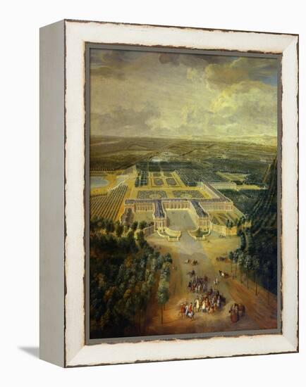 Gardens of Grand Trianon in Versailles. Child King Louis XV on Horseback-Pierre Denis Martin-Framed Stretched Canvas