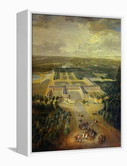 Gardens of Grand Trianon in Versailles. Child King Louis XV on Horseback-Pierre Denis Martin-Framed Stretched Canvas