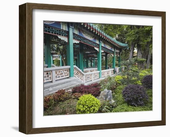 Gardens of Sik Sik Yuen Temple, Wong Tai Sin, Kowloon, Hong Kong, China, Asia-Ian Trower-Framed Photographic Print