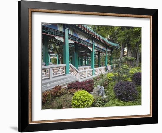 Gardens of Sik Sik Yuen Temple, Wong Tai Sin, Kowloon, Hong Kong, China, Asia-Ian Trower-Framed Photographic Print