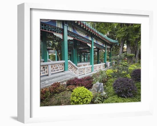 Gardens of Sik Sik Yuen Temple, Wong Tai Sin, Kowloon, Hong Kong, China, Asia-Ian Trower-Framed Photographic Print