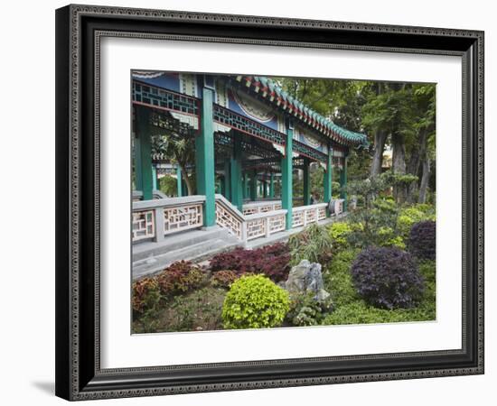 Gardens of Sik Sik Yuen Temple, Wong Tai Sin, Kowloon, Hong Kong, China, Asia-Ian Trower-Framed Photographic Print