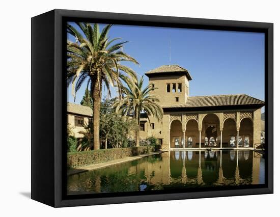 Gardens of the Partal, Alhambra, Unesco World Heritage Site, Granada, Andalucia, Spain-Michael Busselle-Framed Premier Image Canvas