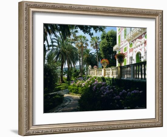 Gardens of the Villa Durazzo, Santa Margherita Ligure, Portofino Peninsula, Liguria, Italy, Europe-Ruth Tomlinson-Framed Photographic Print