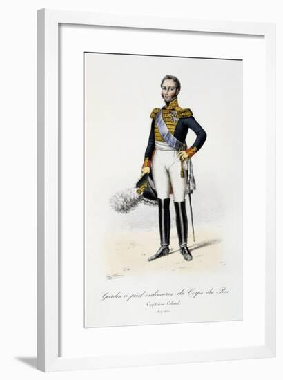 Gardes À Pied Ordinaires Du Corps De Roi, Capitaine-Colonel, 1817-30-Eugene Titeux-Framed Giclee Print