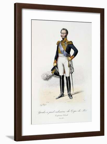 Gardes À Pied Ordinaires Du Corps De Roi, Capitaine-Colonel, 1817-30-Eugene Titeux-Framed Giclee Print