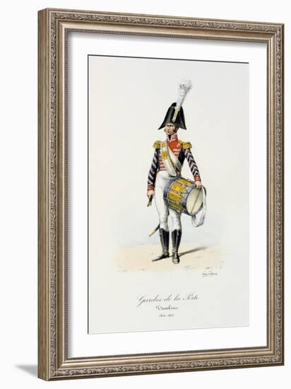 Gardes De La Porte, Drummer, 1814-15-Eugene Titeux-Framed Giclee Print