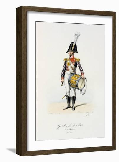 Gardes De La Porte, Drummer, 1814-15-Eugene Titeux-Framed Giclee Print