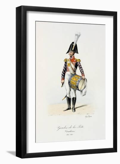 Gardes De La Porte, Drummer, 1814-15-Eugene Titeux-Framed Giclee Print