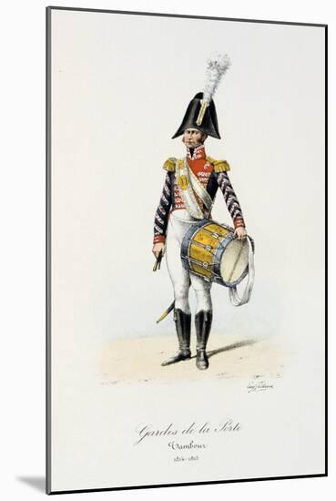 Gardes De La Porte, Drummer, 1814-15-Eugene Titeux-Mounted Giclee Print