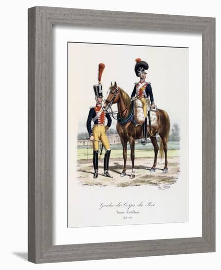 Gardes-Du-Corps De Roi, Artillery Train, 1814-15-Eugene Titeux-Framed Giclee Print