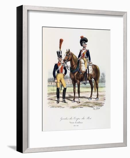 Gardes-Du-Corps De Roi, Artillery Train, 1814-15-Eugene Titeux-Framed Giclee Print