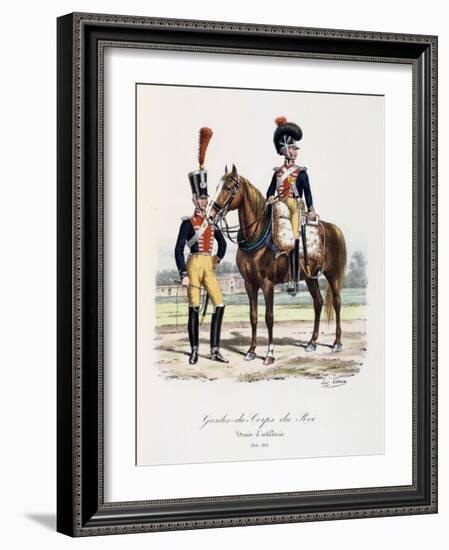 Gardes-Du-Corps De Roi, Artillery Train, 1814-15-Eugene Titeux-Framed Giclee Print