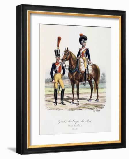 Gardes-Du-Corps De Roi, Artillery Train, 1814-15-Eugene Titeux-Framed Giclee Print