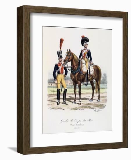 Gardes-Du-Corps De Roi, Artillery Train, 1814-15-Eugene Titeux-Framed Giclee Print