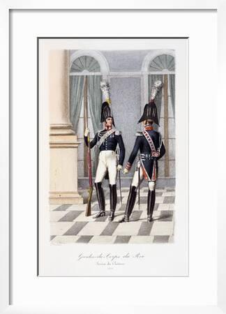 Gardes Du Corps De Roi Service De Chateau 1814 Giclee Print Eugene Titeux Art Com