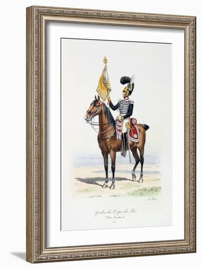 Gardes-Du-Corps De Roi, Standard Bearer, 1820-Eugene Titeux-Framed Giclee Print