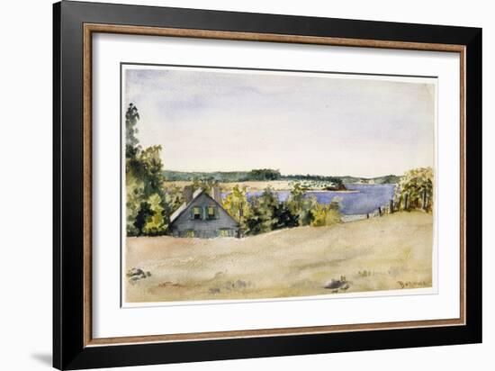 Gardiner's Bay from Sag Harbor, 1899 (Watercolour on Paper)-George Wesley Bellows-Framed Giclee Print