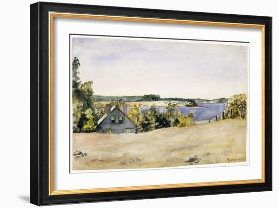 Gardiner's Bay from Sag Harbor, 1899 (Watercolour on Paper)-George Wesley Bellows-Framed Giclee Print