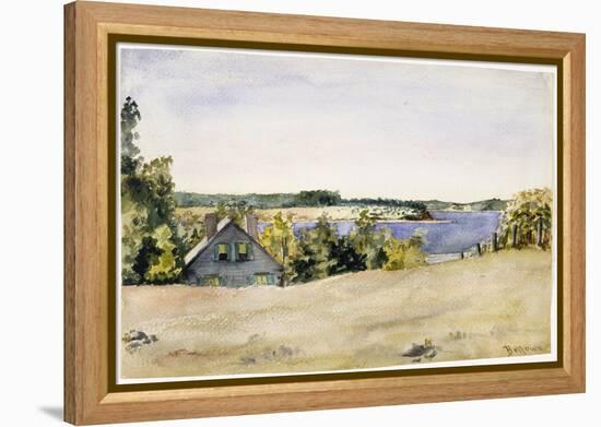 Gardiner's Bay from Sag Harbor, 1899 (Watercolour on Paper)-George Wesley Bellows-Framed Premier Image Canvas