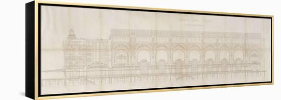 Gare d'Orsay (Paris) : coupe longitudinale-Victor Laloux-Framed Premier Image Canvas