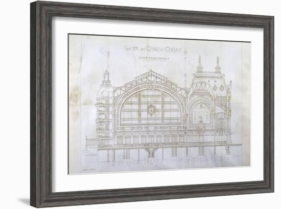 Gare d'Orsay (Paris) : coupe transversale-Victor Laloux-Framed Giclee Print