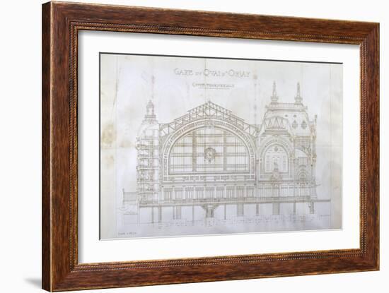 Gare d'Orsay (Paris) : coupe transversale-Victor Laloux-Framed Giclee Print