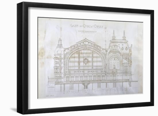 Gare d'Orsay (Paris) : coupe transversale-Victor Laloux-Framed Giclee Print