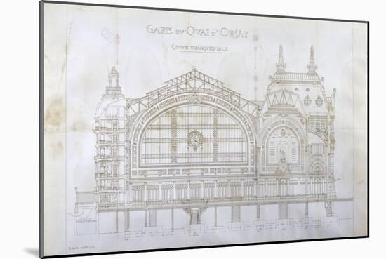 Gare d'Orsay (Paris) : coupe transversale-Victor Laloux-Mounted Giclee Print